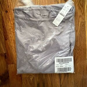 J. Crew Ballet-sleeve top in lightweight stretch cotton blend Lavender Purple NW